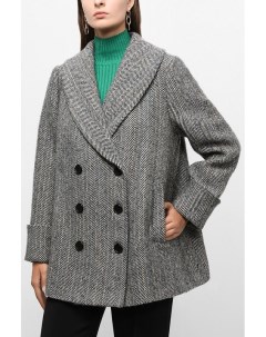 Шерстяное пальто в елочку Paola ray