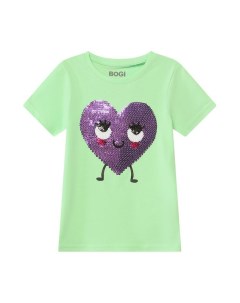 Хлопковая футболка с пайетками Bogi
