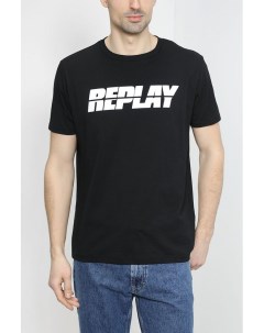 Хлопковая футболка с принтом Replay