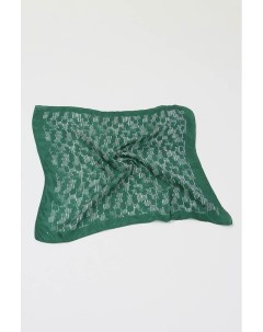 Шелковый платок зеленого цвета с принтом A + more