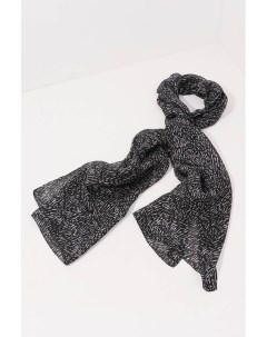 Черный шелковый шарф с принтом A + more