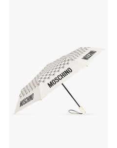 Складной зонт с фирменным принтом Moschino