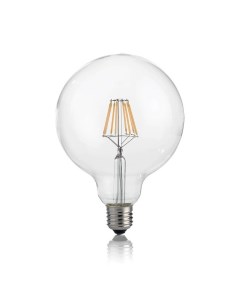 Лампа светодиодная филаментная E27 8W 3000K шар прозрачная 101347 Ideal lux