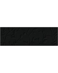 Плитка настенная Winter Vine 29х89 черная рельеф Mei