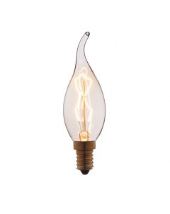 Лампа накаливания E14 40W свеча на ветру прозрачная Loft it