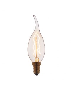 Лампа накаливания E14 60W свеча на ветру прозрачная Loft it