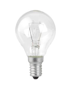 Лампа накаливания E14 60W 2700K прозрачная Era