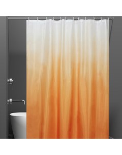 Штора для ванной Charme Red Rosy Down 180x180 оранжевая Bath plus