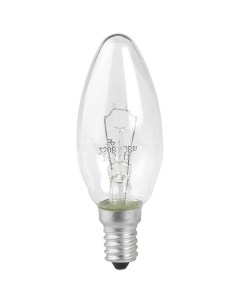 Лампа накаливания E14 60W 2700K прозрачная Era