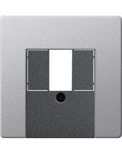 Лицевая панель E22 розетки телефонной TAE Аудио USB алюминий Gira