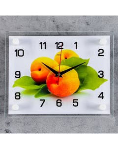 Часы Персики 26х20х4 см Рубин