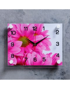 Часы Цветок 20х26 см Рубин