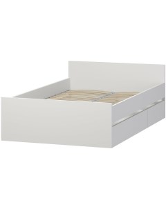 Орион кровать двойная с ящиками 140х200 Белый Bravo