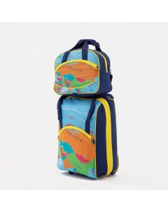 Чемодан сумка 9196885 синий оранжевый Baggins