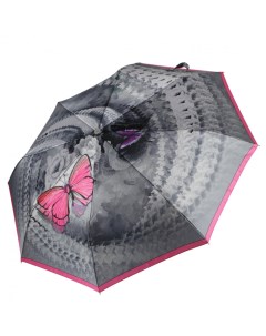 Зонт женский UFLS0040 5 серый розовый Fabretti