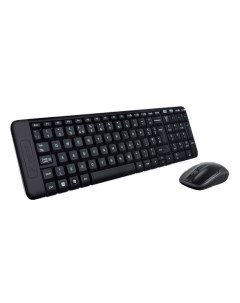 Клавиатура и мышь Logitech Комплект клавиатура мышь MK220 USB беспроводной Черный