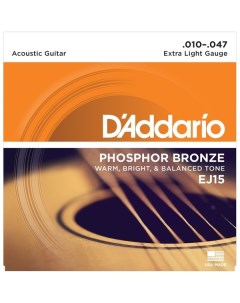 Струны для акустической гитары D Addario EJ15 D`addario