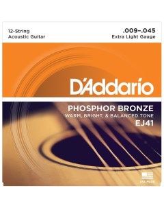 Струны для акустической гитары D Addario EJ41 D`addario