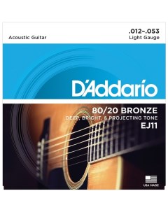 Струны для акустической гитары D Addario EJ11 D`addario