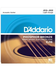 Струны для акустической гитары D Addario EJ16 D`addario
