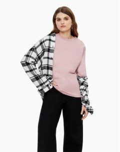 Розовая базовая футболка oversize из джерси Gloria jeans