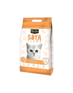 SoyaClump Soybean Litter Peach соевый биоразлагаемый комкующийся наполнитель с ароматом персика Kit cat