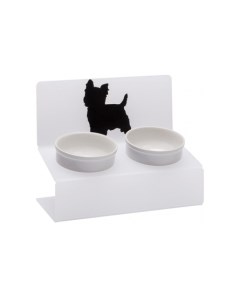 АртМиска Миска для кошек и собак Четыре породы белая 2x360мл 2 360 мл Артмиска