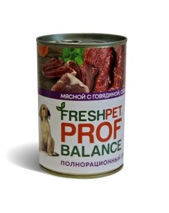 PROF BALANCE Консервированный корм для щенков с говядиной сердцем и рисом 410г 410 гр Фрешпет