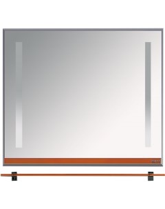 Зеркало Джулия 105 с полочкой оранжевое Misty