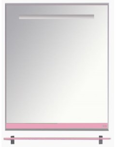 Зеркало Джулия 65 с полочкой розовое Misty
