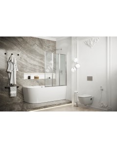 Шторка для ванны 89 см Bath Screens 16041113 прозрачное Ambassador
