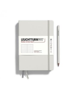 Блокнот Leuchtturm1917 Medium 125 листов в точку твердая обложка светлый серый