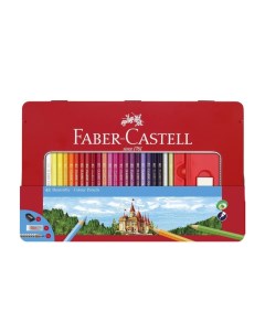 Набор карандашей цветных Faber castell Замок 48 цв 2 черногр кар точилка ластик в металле Faber–сastell