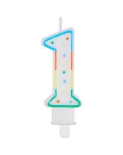 Свеча для торта с держателем "Цифра 1", 8,5 см, блистер Meshu