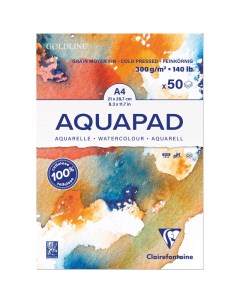 Альбом склейка для акварели Goldline Aqua А4 50 л 300 гр холод прессование Clairefontaine
