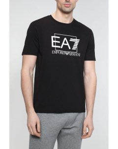 Хлопковая футболка с логотипом Ea7