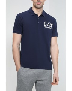 Хлопковая футболка с логотипом бренда Ea7