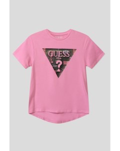 Хлопковая футболка с логотипом Guess