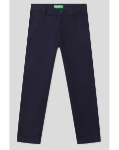 Однотонные брюки из хлопка Benetton