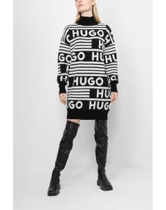 Платье свитер с логотипом Hugo
