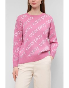 Пуловер с фирменным принтом Colorplay