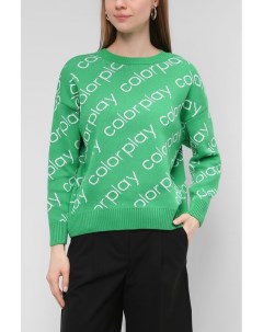 Пуловер с фирменным принтом Colorplay