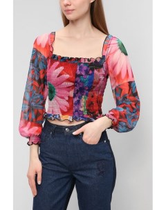 Шифоновая блуза с ярким цветочным принтом Desigual