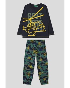 Хлопковая пижама с защитным принтом Benetton undercolors