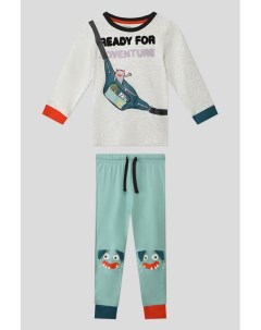 Хлопковая пижама с принтом Dpam