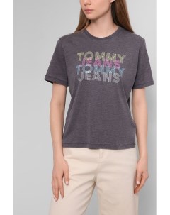 Футболка с фирменным принтом Tommy jeans