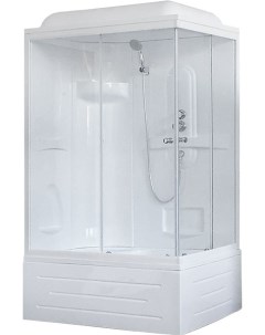 Душевая кабина BP 100x80 L профиль белый стекло прозрачное Royal bath