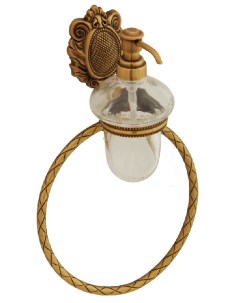 Дозатор для мыла настенный Cleopatra с кольцом бронзовый Migliore