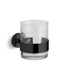 Cinquecento Стакан подвесной цвет прозрачное стекло черный матовый Bertocci