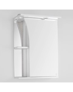 Зеркало шкаф Эко Стандарт Виола 50 С белый Style line